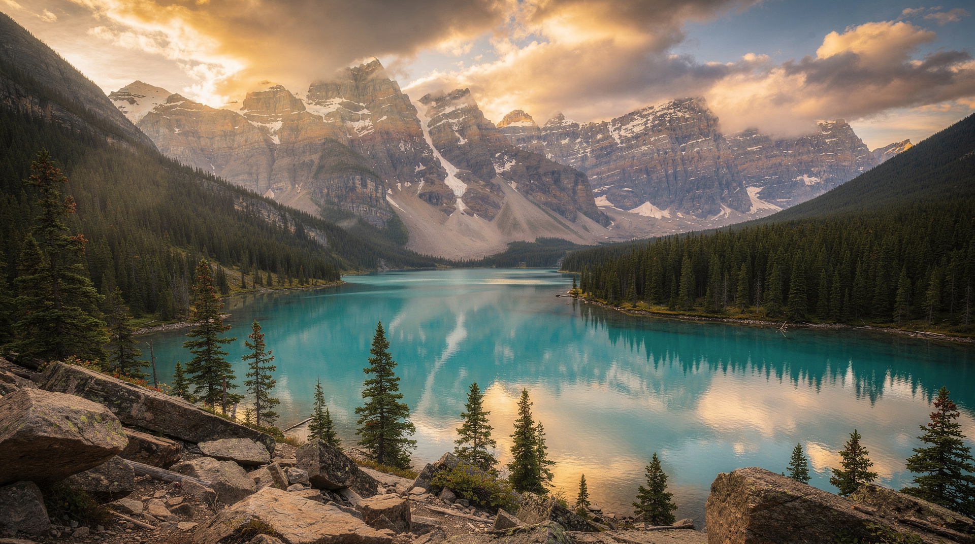 Banff no outono: laricieiras douradas, trilhas mais tranquilas, clima fresco e a melhor luz fotográfica do ano. Dicas mês a mês para setembro e outubro.