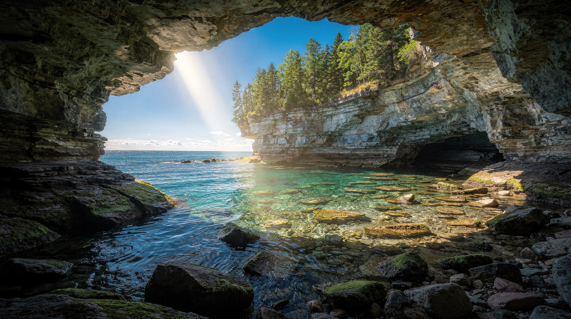 Bruce Peninsula cliffs on Georgian Bay.