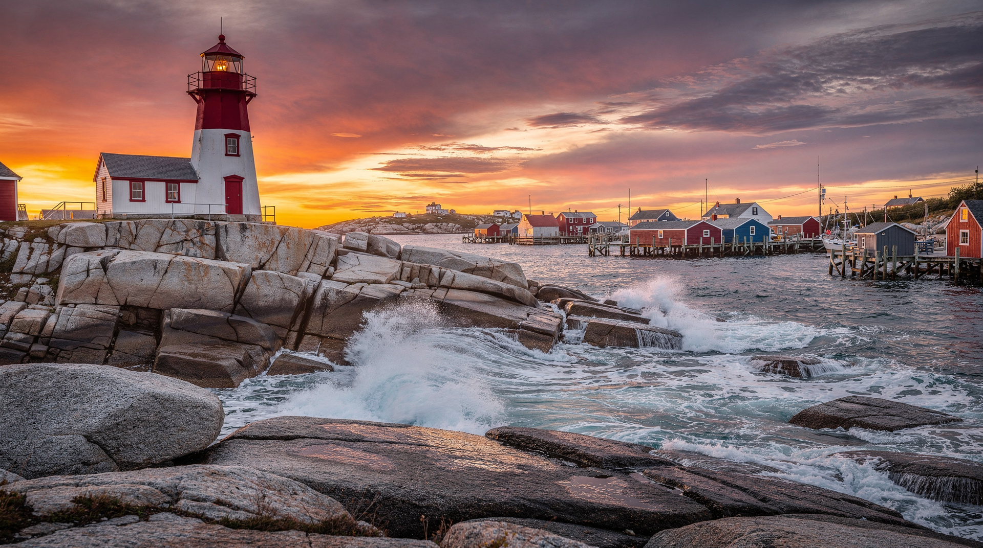 Peggy's Cove lighthouse, Nova Scotia.