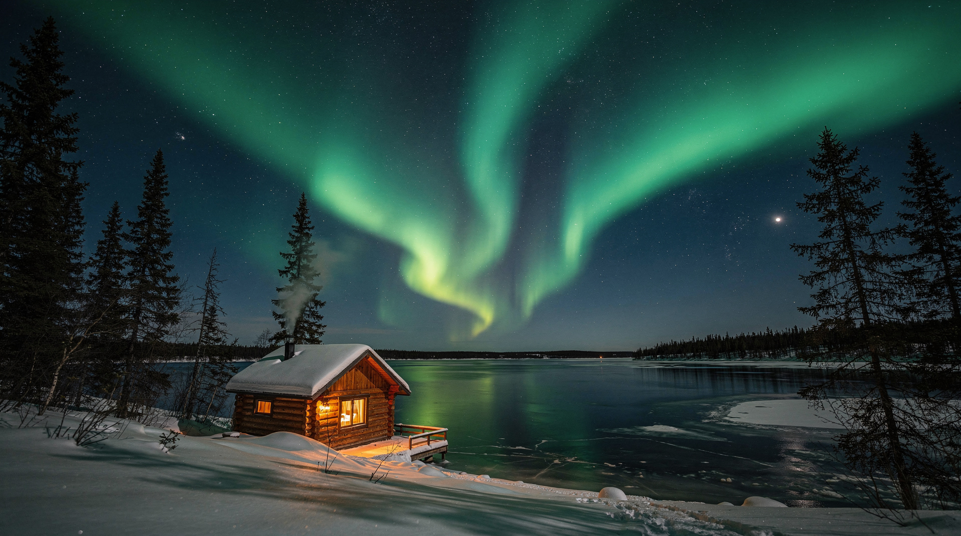 Aurora borealis above Yellowknife.