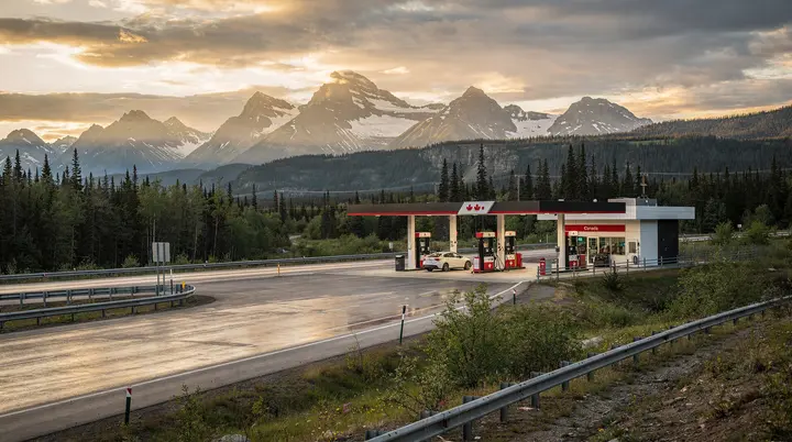 Canada brandstofstations en snelwegen gids