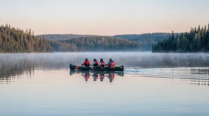 Canoa en los lagos de las Rocosas: Moraine, Louise, Maligne