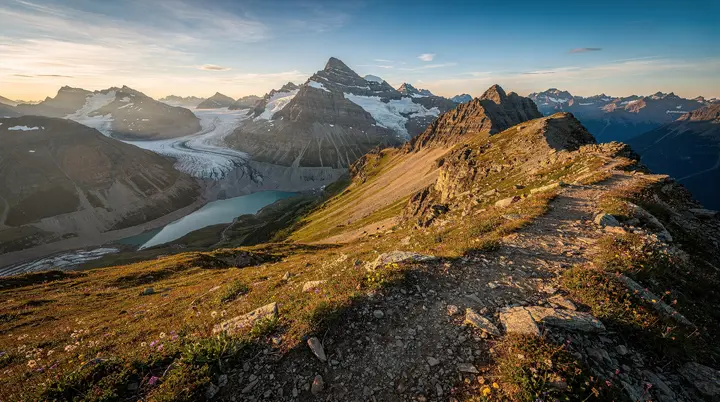 Senderismo en Parker Ridge: vistas del glaciar Saskatchewan
