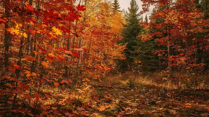 Itinerario fogliame autunnale Quebec 7 giorni: percorso al picco dei colori